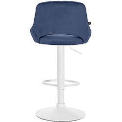 Non Tabouret de bar Milet velours blanc pas cher