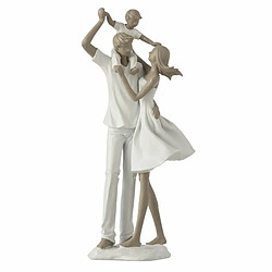 Paris Prix Statuette Déco Couple & Enfant 39cm Blanc