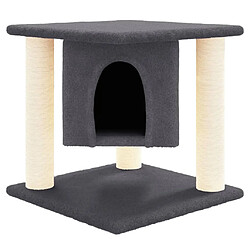 Avis Arbre à chat avec griffoirs,niche pour chat en sisal Gris foncé 37 cm -MN47388