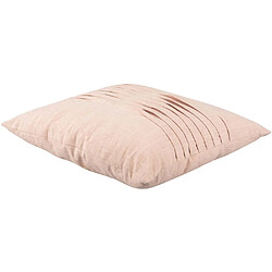 Pt' Coussin en coton 45 x 45 cm Wave Rose clair.