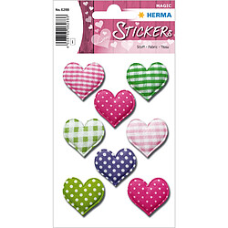 HERMA Sticker MAGIC 'Coeurs', tissu ()