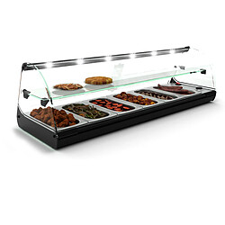 Vitrine Chaude Bain-Marie Deux Etagères avec Eclairage LED - 840 à 1190 mm - SAYL