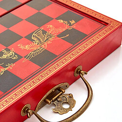 11 pouces En Bois Jeu d'échecs-Conseil Pliant, voyage Portable à la main Échiquier Jeu Ensembles avec des Pièces de Jeu de Stockage Slots-Débutant Jeu pas cher