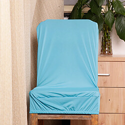 Spandex extensible faible court dossier de chaise de couverture couvre-tabouret lac bleu