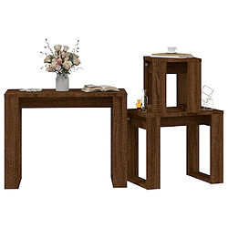 Avis vidaXL Tables gigognes 3 pcs Chêne marron Bois d'ingénierie