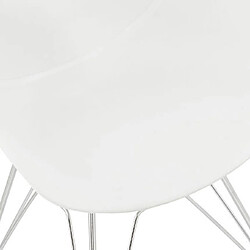 Mes Lot de 2 fauteuils design blanc piétement métal - UMILA pas cher