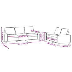 vidaXL Ensemble de canapés 2 pcs gris clair tissu pas cher