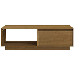 Acheter vidaXL Table basse marron miel 110x50x33,5 cm bois de pin massif