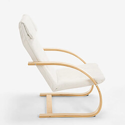 Acheter Ahd Amazing Home Design Fauteuil de salon et de bureau ergonomique en bois design nordique Aarhus, Couleur: Blanc