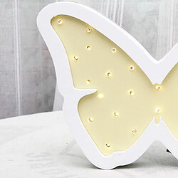 Acheter Universal Lanterne papillon Lampe en bois, Lampe lumineuse pour dormir, Décoration murale peu profonde d'humeur pour la chambre/salon, (violet)