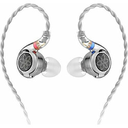 FiiO FD11 Écouteurs haute performance avec pilote dynamique IEMs avec câble détachable de 0,78 mm (argent) 