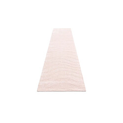 Avis Vidal Tapis de couloir en laine 394x84 rose Darya