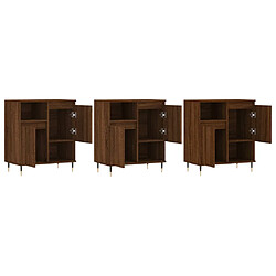 Avis vidaXL Buffets 3 pcs Chêne marron Bois d'ingénierie