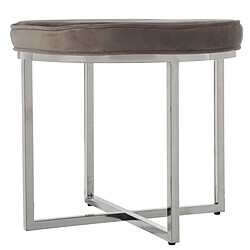 Tabouret Alexandra House Living Beige Velours Métal 50 x 46 x 50 cm