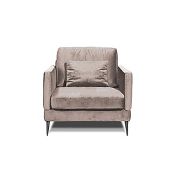 MAISON AUBERTIN Fauteuil Splendido Velours Beige 1 Place