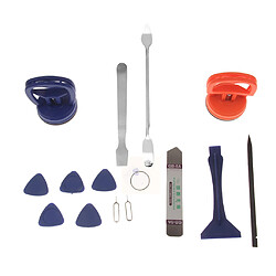 Ventouse Téléphone Repair Tool 15 en 1 Ensemble Des Outils De Réparation De Ouverture Spudger Métallique Racleur Avec Ventouse