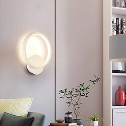 Stoex Applique Murale Blanche Minimaliste D'Intérieur Applique Murale Led Lampe Murale Ronde Blanc Chaud Pour Salon Chambre Couloir Couloir Escaliers