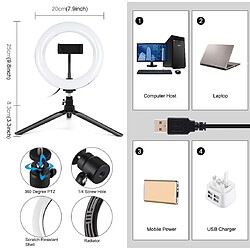 Avis Yonis Anneau Lumière LED 10,2'' Photo Selfie 10,2 pouces Pouces