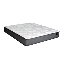 Avis Le Quai Des Affaires Lit ATLANTA 140x190 + 1 sommier + 1 matelas CARLTON / Blanc