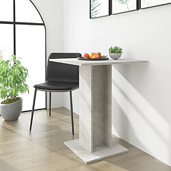 vidaXL Table de bistro Gris béton 60x60x75 cm Bois d'ingénierie