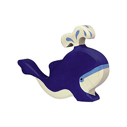 Figurine Holztiger Baleine bleue avec eau