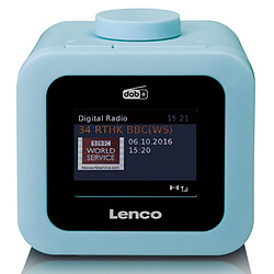 Lenco Radio-réveil DAB+/FM avec écran couleur CR-620BU Bleu