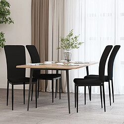 vidaXL Chaises à manger lot de 4 Noir Velours 