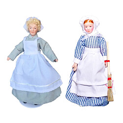 2X 1/12 Maison De Poupée Miniature En Porcelaine Poupée Modèle Petite Belle Fille Garçon