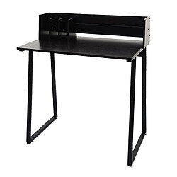 Mendler Table console HWC-K69, table de téléphone, 82x51cm structure 3D, métal MDF ~ noir