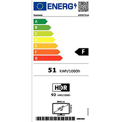 TV intelligente Daewoo 43DM72UA 4K Ultra HD 43" LED