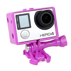 Wewoo Cadre de protection Violet pour GoPro Hero 4 / 3+ / 3 Boîtier BacPac Frame Mount 