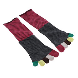 Avis Mi-mollet Chaussettes à Bout Chaussettes Mi-mollet En Coton Pour Hommes Et Femmes Vin Rouge