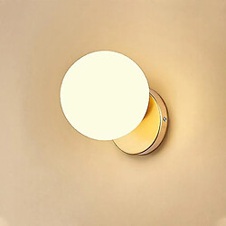 Avis Universal Nordique LED Mur Lune Fer Décoration Moderne Escalier LED Maison Chevet Rond Verre Mur Lampe Bois Appliques E27 (B)