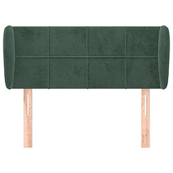 Avis Tête de lit scandinave avec oreilles,meuble de chambre Vert foncé 93x23x78/88 cm Velours -MN89555