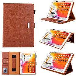 Wewoo Smart Cover Pour iPad mini 1/2/3/4/5 Etui à rabat horizontal en cuir de style professionnel avec support et fente cartecadre photoportefeuille et dragonne et fonction veille et réveil Marron