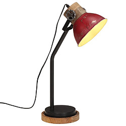 vidaXL Lampe de bureau 25 W rouge délavé 18x18x60 cm E27