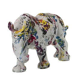 Figurine Décorative Alexandra House Living Multicouleur Plastique Rhinocéros Peinture 17 x 36 x 18 cm