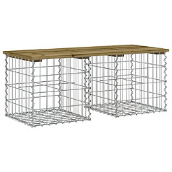 Maison Chic Banc de jardin | Banquette de jardin | Chaise Relax design gabion 103x44x42 cm bois de pin imprégné -MN30030