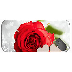 Universal (750x300x3) Pad de souris de jeu prolongé, Rose Heart Rose Defoccused Flower Professional