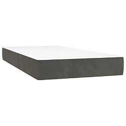 Acheter vidaXL Sommier à lattes de lit et matelas Gris foncé 200x200cm Velours