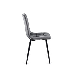 Avis Vivaldi Chaise PERU Gris Velours