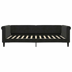 Avis Maison Chic Lit de jour, Lit de repos pour Salon Chambre,Canapé-lit,Lit d'invité noir 100x200 cm velours -MN54523