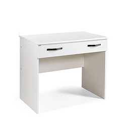 Webmarketpoint Bureau de chambre blanc en bois mélaminé 1 tiroir 90x56xH.75 cm