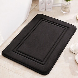 LUUCOZK Tapis de bain antidérapants absorbants à séchage rapide pour salle de bain - Noir-40 x 60cm