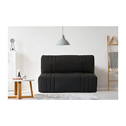 Banquette 2 places BZ DREAM - Tissu 100% Coton noir - Couchage 140x190 cm - L145 x P100 x H90 cm