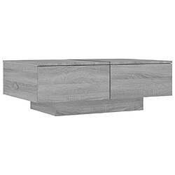 vidaXL Table basse Sonoma gris 90x60x31 cm Bois d'ingénierie