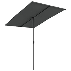 vidaXL Parasol de jardin avec mât en aluminium 2x1,5 m Anthracite