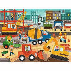 Petit collage Floor Puzzle, chantier de construction, 24 piAces - grand puzzle pour enfants, Le puzzle de construction terminA mesure 18 x 24 - Fait une excellente idAe cadeau pour les enfants de 3 ans et plus