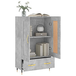 Acheter Maison Chic Buffet,Meuble de Rangement,commode pour salon,Cuisine gris béton 69,5x31x115 cm bois d'ingénierie -MN42093