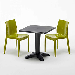 Avis Grand Soleil Table et 2 chaises colorées polypropylen